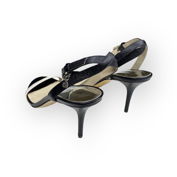 Michael Kors ᪥ Bridget Saffiano Leather Stiletto Heel Ankle Strap Sandal ᪥ 10M - Picture 6 of 17